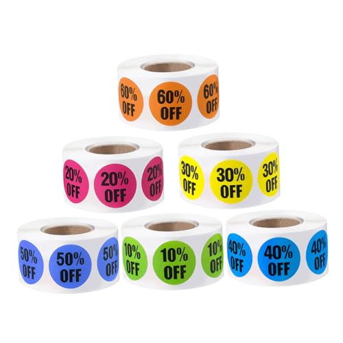 TOPBATHY 6 Rollen 3000 Stück Mall Rabattetiketten Preisauszeichner Etiketten Bezahlte Aufkleber Flohmarktaufkleber Mit Preisen Coupon Organizer Ordner Verkaufsaufkleber Für TOPBATHY 6 Rollen 3000 Stück Mall Rabattetiketten Preisauszeichner Etiketten Bezahlte Aufkleber Flohmarktaufkleber Mit Preisen Coupon Organizer Ordner Verkaufsaufkleber Für von TOPBATHY