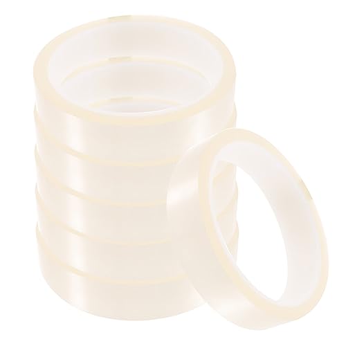 TOPBATHY 6 Rollen Hochtemperaturbeständiges Klebeband Maskierung elektrisches Band Thermal- Hitzebeständiges Band Hochtemperaturband hitzebeständiges Multifunktionsband das Haustier von TOPBATHY