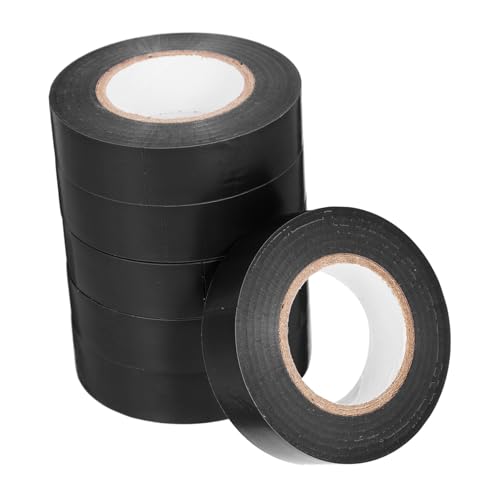TOPBATHY 6 Rollen Wasserdichtes Isolierband Streifen Schwarzes Band elektrisches Klebeband im Freien Industrielles Isolierband Hochtemperaturband Isolierbänder PVC Black von TOPBATHY