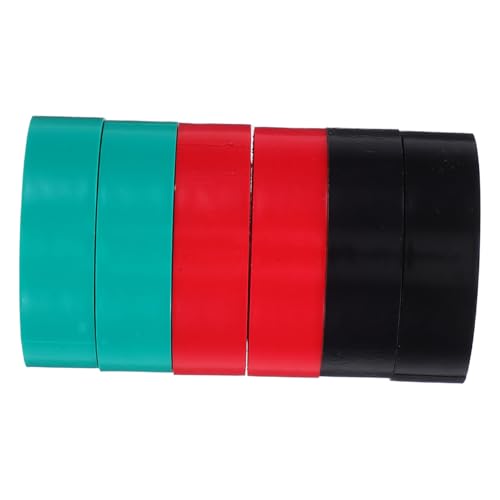 TOPBATHY 6 Stück Isolierband Hochtemperaturband Farbbänder Band Elektrisch Farbiges Band Isolierbänder Flexibles Flachkabelband Elektrische Geräte Für Heimwerker Klebeband Black Pvc von TOPBATHY