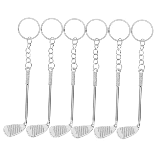 TOPBATHY 6 Stück Kreative Golfschläger Schlüsselringe für Männer und Frauen Mini Sport Themen Partykosmetik oder Taschenanhänger von TOPBATHY