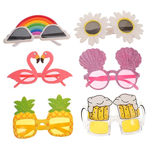 TOPBATHY 6 Stück Lustige Partybrillen Kreative Hawaii Strand Sonnenbrillen für Erwachsene Verschiedene Designs für Geburtstagsfeiern und Kostümpartys TOPBATHY 6 Stück Lustige Partybrillen Kreative Hawaii Strand Sonnenbrillen für Erwachsene Verschiedene Designs für Geburtstagsfeiern und Kostümpartys von TOPBATHY