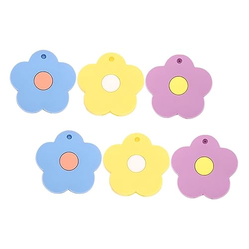 TOPBATHY 6 Stück Teiliges Set Silikon Schlüsselabdeckungen Blumenform Schlüsselprotektoren Blau und Gelb Kreative Schlüssel Kappen für Ordnung und Schutz von TOPBATHY