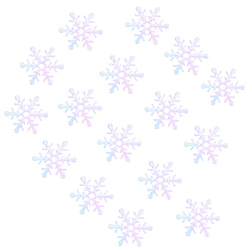 TOPBATHY 600 Stück 1 Set Weihnachts Schneeflocken Konfetti Weihnachtsdekoration Konfetti Streupunkte Folie Partytisch Glitzer Party Tischdekorationen Pailletten Tisch Konfettiwerfer Weißes von TOPBATHY