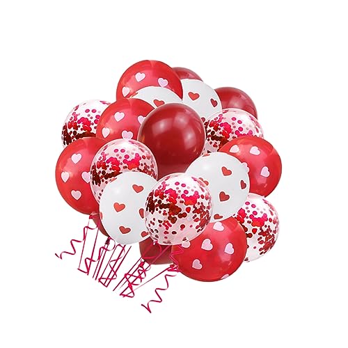 TOPBATHY 63Stücke Teiliges Hochzeitsballon Romantische Herz Dekoration Latex Luftballons Für Valentinstag Hochzeit Und Verlobung Granatrot Mit Glitzer Partyzubehör TOPBATHY 63Stücke Teiliges Hochzeitsballon Romantische Herz Dekoration Latex Luftballons Für Valentinstag Hochzeit Und Verlobung Granatrot Mit Glitzer Partyzubehör von TOPBATHY