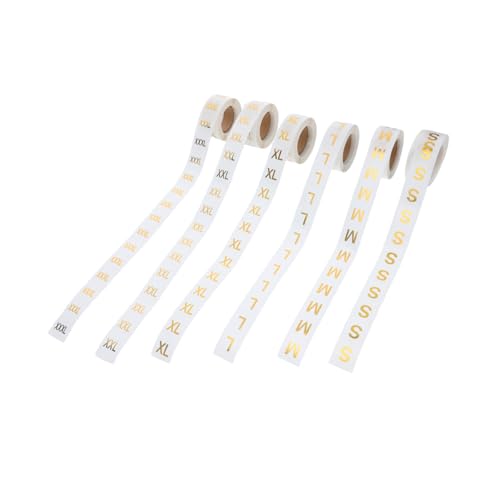 TOPBATHY 6Rollen Runde Haftetiketten Rolle für Bekleidungsorganisation und Einzelhandelsinventar mit Eleganter Goldprägung TOPBATHY 6Rollen Runde Haftetiketten Rolle für Bekleidungsorganisation und Einzelhandelsinventar mit Eleganter Goldprägung von TOPBATHY
