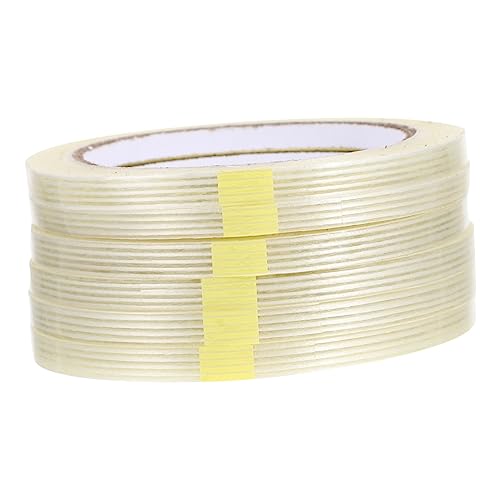 TOPBATHY 6Rollen Selbstklebendes Glasfaserband Pack Transparentes Starkes Klebeband Für Vielseitige Anwendungen Hohe Viskosität Zugfestigkeit Für Bau Reparaturarbeiten von TOPBATHY