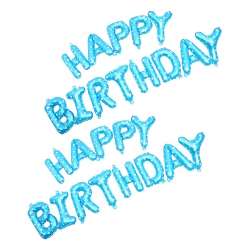 TOPBATHY 8 Sätze Geburtstagsdekoration Babyanzug blauer anzug für jungen Luftballons Ornament Gefälligkeiten für Geburtstagsfeiern Briefballon Buchstabe schmücken alles zum Geburtstag von TOPBATHY