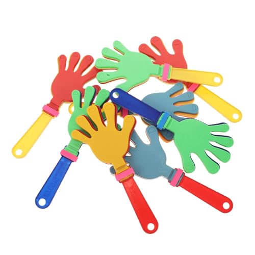 TOPBATHY 8 Stück Teiliges Bunte Kunststoff Handklatscher Clapper Noise Maker für Sicher Leicht Tragbar für Sportveranstaltungen Geburtstagsfeiern Partys und Animation von TOPBATHY