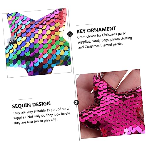 TOPBATHY 8 Stück Teiliges Weihnachts Schlüsselanhänger mit Wendepailletten Bunte Fünfzackige Stern Anhänger Multifunktionale Taschen und Rucksackdeko Geschenkidee für Weihnachten TOPBATHY 8 Stück Teiliges Weihnachts Schlüsselanhänger mit Wendepailletten Bunte Fünfzackige Stern Anhänger Multifunktionale Taschen und Rucksackdeko Geschenkidee für Weihnachten von TOPBATHY