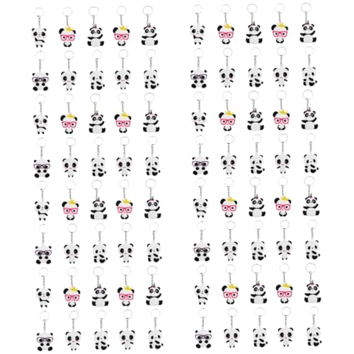 TOPBATHY Autodekoration 80 Stk Schlüsselanhänger Auto-Dekor Kindergeschenk Schlüsselringe Schlüsselbund Panda-Geschenke Rucksack hängende Dekoration Karikatur Ornament Taschen schmücken von TOPBATHY
