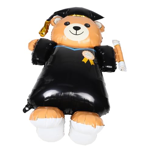 TOPBATHY Abschlussbärballon Feierliche Dekoration Festliche Ballons Dekoration für Graduierung Verspielte Dekoration große ballons Grad Ballons Abschluss Folienballon Aluminiumfolie Black von TOPBATHY