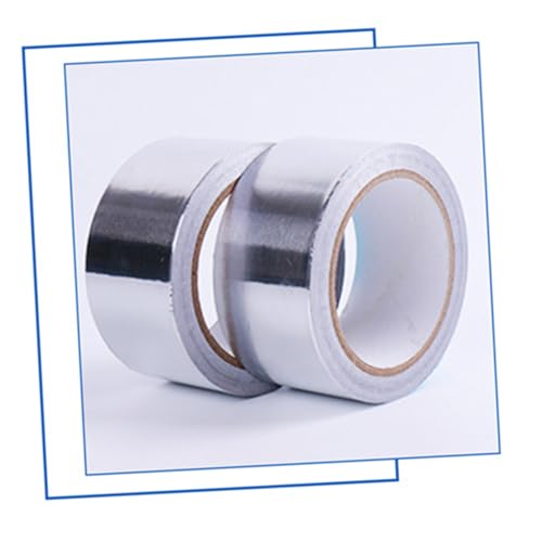 TOPBATHY Aluminiumfolie Klebeband Hitzebeständiges Selbstklebendes Aluklebeband Für Temperaturisolierung Abdichtung Reparaturen Stark Haftend von TOPBATHY
