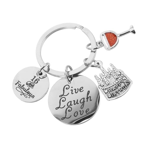 TOPBATHY Anhänger Aus Edelstahl Anhänger Schlüsselanhänger Schmuck Zum 16. Geburtstag Edelstahlschlüsselring Accessoires Zum 16. Geburtstag Schlüsselbundanhänger Silver Rostfreier Stahl TOPBATHY Anhänger Aus Edelstahl Anhänger Schlüsselanhänger Schmuck Zum 16. Geburtstag Edelstahlschlüsselring Accessoires Zum 16. Geburtstag Schlüsselbundanhänger Silver Rostfreier Stahl von TOPBATHY