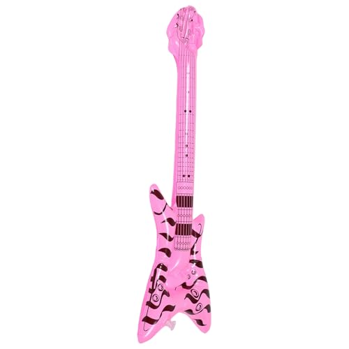 TOPBATHY Aufblasbare Gitarre Rock Star für Jahre Partys Vielseitige Dekorationen Fotorequisiten Leichtes Musikinstrument für Musik Events und Kinderunterhaltung von TOPBATHY