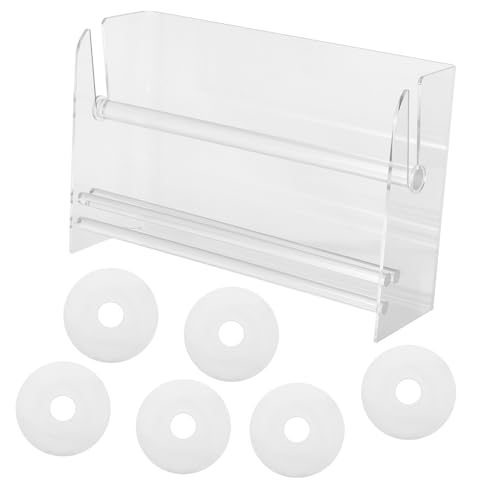 TOPBATHY Aufkleberspender Einstellbarer Etikettenständer Verstellbarer Etikettenhalter Plastiketiketthalter Etikettenhalter Für Den Schreibtisch Im Büro Aufkleberhalter Acryl Transparent von TOPBATHY