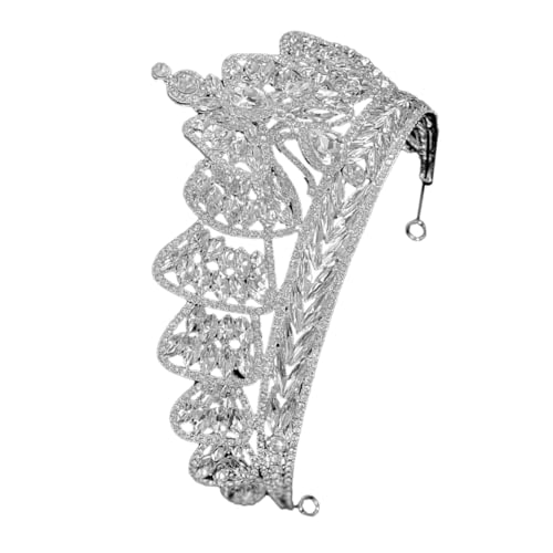 TOPBATHY Brautkrone Haarschmuck für Hochzeiten Partys Abschlussbälle Komfortable Tiara Strass Glänzendes Design für Bezaubernde Auftritte von TOPBATHY
