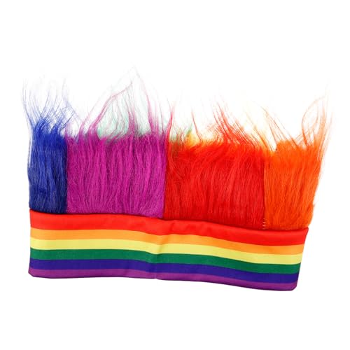 TOPBATHY Buntes Regenbogen Perücken Haarband Elastischer Komfortabler Partyhut für Erwachsene Rutschfester Sitz Langlebiges Faschingskostüm Accessoire für Pride und TOPBATHY Buntes Regenbogen Perücken Haarband Elastischer Komfortabler Partyhut für Erwachsene Rutschfester Sitz Langlebiges Faschingskostüm Accessoire für Pride und von TOPBATHY