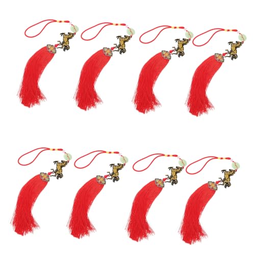 TOPBATHY Chinesisches Neujahr Deko Zodiac Pferd Knoten Quaste Anhänger Feng Shui Ornament für Wohlstand und Teiliges TOPBATHY Chinesisches Neujahr Deko Zodiac Pferd Knoten Quaste Anhänger Feng Shui Ornament für Wohlstand und Teiliges von TOPBATHY