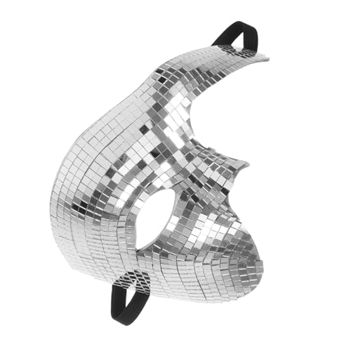 TOPBATHY Disco Halbgesichtsmaske Silber Spiegelnd Reflektierend Party Maske Für Karneval Halloween Kostüm Cosplay Unisex Atemaktiv TOPBATHY Disco Halbgesichtsmaske Silber Spiegelnd Reflektierend Party Maske Für Karneval Halloween Kostüm Cosplay Unisex Atemaktiv von TOPBATHY