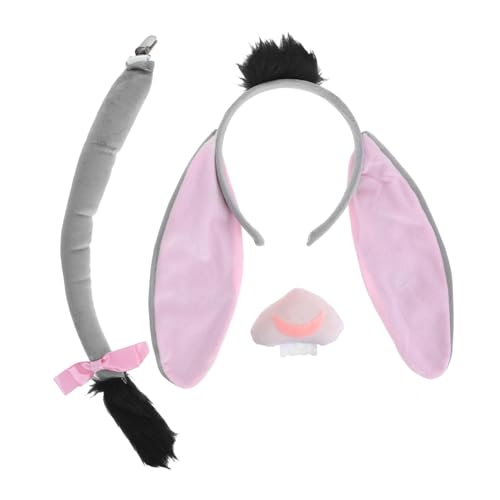 TOPBATHY Esel Kostüm mit Weichem Stirnband Nasen und Accessoire Flauschige Tierohren für Rollenspiele Geburtstagsfeiern Halloween und Karneval und Sicher für Mädchen TOPBATHY Esel Kostüm mit Weichem Stirnband Nasen und Accessoire Flauschige Tierohren für Rollenspiele Geburtstagsfeiern Halloween und Karneval und Sicher für Mädchen von TOPBATHY