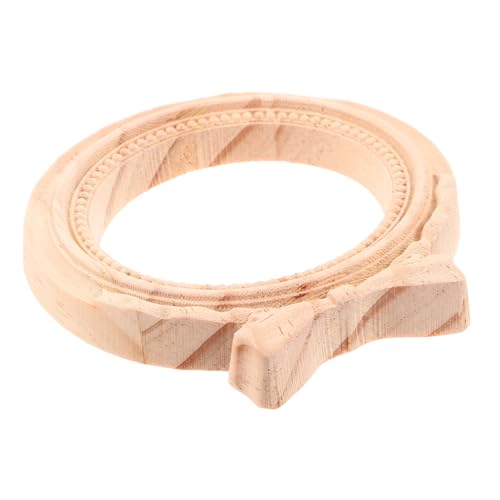 TOPBATHY Europäischer Retro -Rahmen Holz Bilderrahmendekoration Holzhandwerksanwendungen Rahmen geschnitzte Holzornamente Bilderrahmen Vintage dekorative Holzwandpaneele spiegelrahmen Beige von TOPBATHY