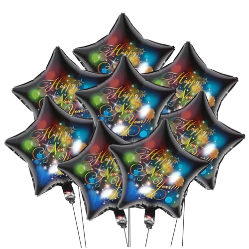 TOPBATHY Folienballons Happy New Year Party Deko Set Bunte Sterne Ballons Für Neujahrsfeier 2023 Festliche Luftballons Für Feierlichkeiten Und Dekoration TOPBATHY Folienballons Happy New Year Party Deko Set Bunte Sterne Ballons Für Neujahrsfeier 2023 Festliche Luftballons Für Feierlichkeiten Und Dekoration von TOPBATHY