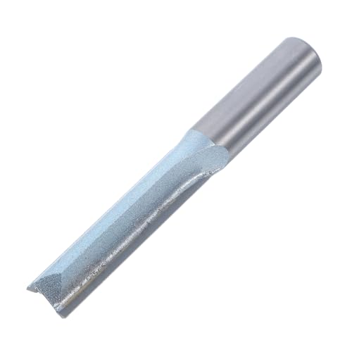TOPBATHY Fräser für Sperrholz Cutter Flöte beschichtet hoch doppelt Mahlen Sperrholzfräser gerade Doppelnut Holzbearbeitungsfräser Fräser gerade gerader Fräser Stahl Silver von TOPBATHY