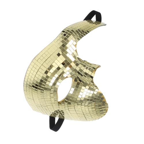 TOPBATHY Glänzende Gesichtsmaske Gold Atmungsaktiv Leicht Komfortabel Vielseitig für Disco und Halloween Partys Vintage Masquerade Accessoire für Damen und Herren TOPBATHY Glänzende Gesichtsmaske Gold Atmungsaktiv Leicht Komfortabel Vielseitig für Disco und Halloween Partys Vintage Masquerade Accessoire für Damen und Herren von TOPBATHY