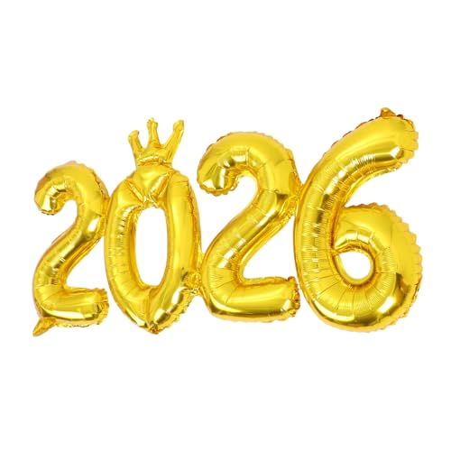 TOPBATHY Große Goldene Aluminiumfolie Luftballons für Neujahrsfeier Abschlussfeier Geburtstag und Hochzeitsdekoration Design für Unvergessliche Fotomomente von TOPBATHY