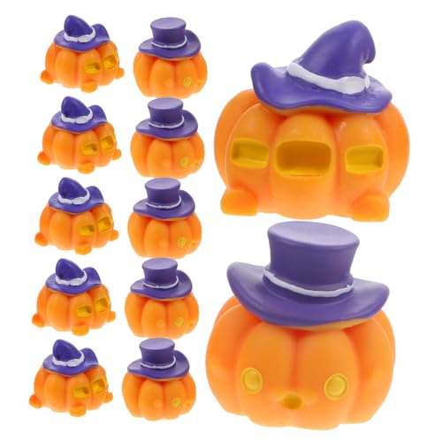 TOPBATHY Halloween-Dekorationen Kürbis-Set 12-teilig Kunstharz Mini-kürbisse Miniatur-kürbis-Dekorationen Für Partys Tischdekorationen Heimdekoration Szenenbasteln von TOPBATHY