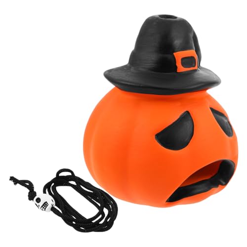 TOPBATHY Halloween Schreckenspfeife Kürbisform Lauter Schrei für Streiche und Robustes für Unvergessliche Partys Orange mit Aufhängung von TOPBATHY