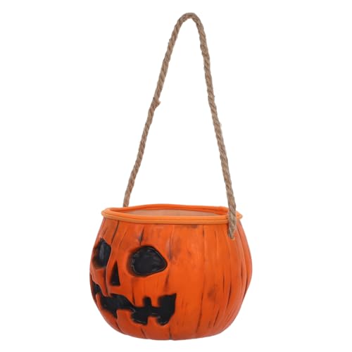 TOPBATHY Halloween-kürbis-süßigkeitenkorb: Leuchtender Kürbiseimer Mit Griff – Tragbarer Trick-or-Treat-Korb Für Partys Und Dekorationen von TOPBATHY
