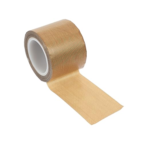 TOPBATHY Hitzebeständiges Klebeband Wärmeband Tuch Hitzebeständiges Isolierband Isoliertes Hitzebeständiges Band Auspuffband Hochtemperatur Glasgewebeband Thermoband Glasfasergewebe Braun von TOPBATHY