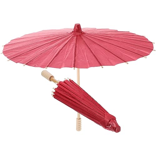 TOPBATHY Hochzeits-Regenschirm Papier- Vintage-Regenschirme Chinesischer Dekorativer Regenschirm Japanischer Diy-Gemälde Dekorativ mit Holzgriff für Hochzeit Party von TOPBATHY