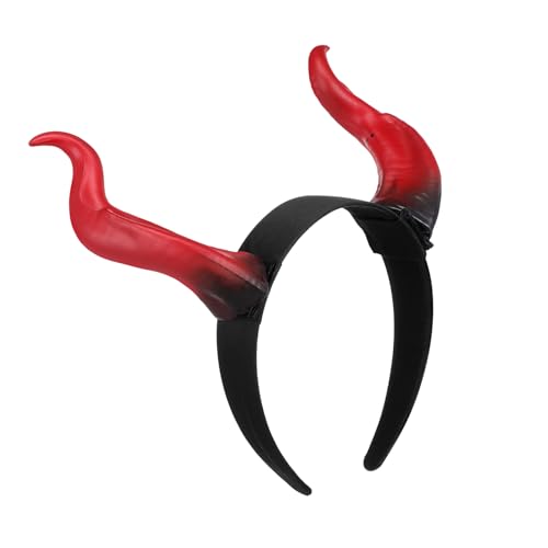 TOPBATHY Hörnerkostüm Stirnband Aus Pp Für Halloween Cosplay Karneval Dämonen-haarreif Für Damen Herren Teenager Mädchen Bühnenauftritt von TOPBATHY