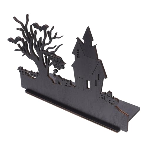 TOPBATHY Holz Dekoration Halloween Wiederverwendbar Rustikales Design Büro und Zuhause Festliche für Halloween Feiern für Kreative Dekoration von TOPBATHY