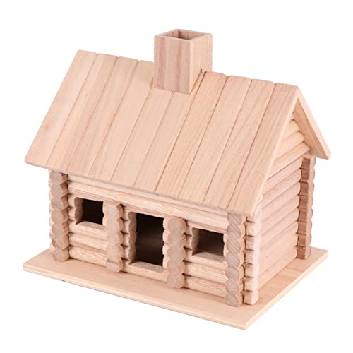 TOPBATHY Holzhaus Vogelnest Kabine Vogelhäuschen zum Basteln Nester Spatz Outdoor- Blau Kolibri holzhäuser blockbohlenhaus vogelhaus Kiefer Vogelnest Vogelhütte Bett Vogelnest aus Holz von TOPBATHY