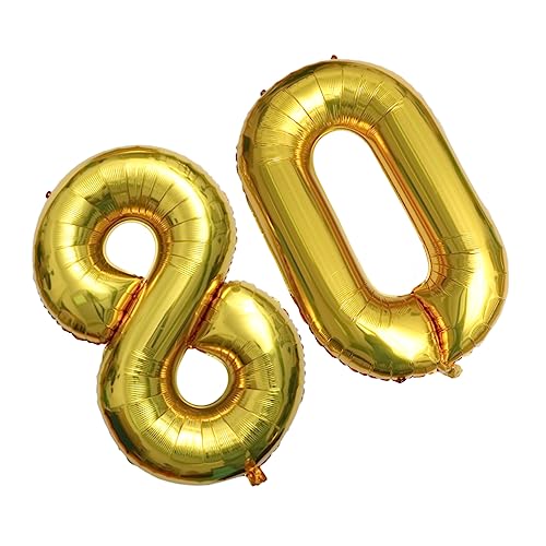TOPBATHY Jumbo Gold Zahlenballon Für 80 Geburtstag Folienballon Party Dekoration Fotorequisiten Für Jubiläumsfeiern Und Geburtstagsfeiern TOPBATHY Jumbo Gold Zahlenballon Für 80 Geburtstag Folienballon Party Dekoration Fotorequisiten Für Jubiläumsfeiern Und Geburtstagsfeiern von TOPBATHY