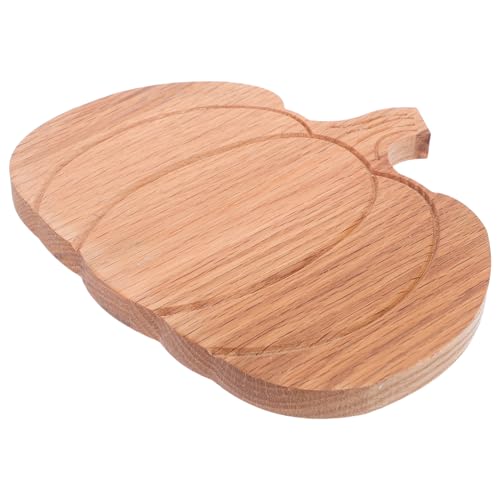 TOPBATHY Kleines Kürbis Holzbrett aus Eichenholz für Halloween und Erntedank Rustikales Schneide und Servierbrett für Käse Snacks Fleisch Platzsparend Vielseitig für Küche und Charcuterie von TOPBATHY