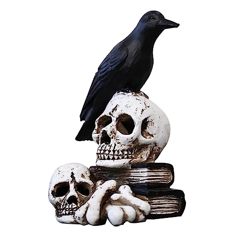 TOPBATHY Krähenfigur Schädeln Gruselige Halloween Dekoration für Schaurige Partys für Geisterhäuser und Festliche Anlässe Leichgewichtige und Realistisch Gestaltete TOPBATHY Krähenfigur Schädeln Gruselige Halloween Dekoration für Schaurige Partys für Geisterhäuser und Festliche Anlässe Leichgewichtige und Realistisch Gestaltete von TOPBATHY