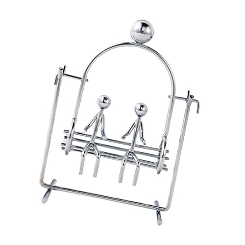 TOPBATHY Kreative Kinetische Iron Couple Figurine mit Balance Ball Schwingendes Tumbler Ornament für Schreibtischdekoration und Physik Demonstration für Erwachsene und Wissenschafts von TOPBATHY