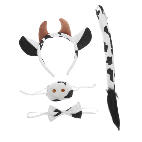 TOPBATHY Kuh Stirnband mit Hörnern und Ohren Tierkostüm Zubehör für Komfortabel und Bequem für Fasching Kostümparty Rollenspiel und Bühnenauftritte TOPBATHY Kuh Stirnband mit Hörnern und Ohren Tierkostüm Zubehör für Komfortabel und Bequem für Fasching Kostümparty Rollenspiel und Bühnenauftritte von TOPBATHY