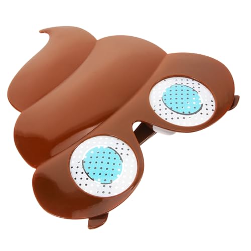 TOPBATHY Lustige Party Sonnenbrille in Kreativer Kackhaufen form Bunte Kunststoffbrille für Frauen und Männer Originelles Fotoaccessoire für Strand Festivalfeiern von TOPBATHY