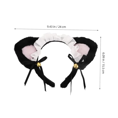 TOPBATHY Maid Headband mit Schleife und Realistischen Katzenohren Weiches Flexibles Haarschmuck accessoire für Lolita Maid cosplay partys Schwarzes Spitzen design für Damen TOPBATHY Maid Headband mit Schleife und Realistischen Katzenohren Weiches Flexibles Haarschmuck accessoire für Lolita Maid cosplay partys Schwarzes Spitzen design für Damen von TOPBATHY