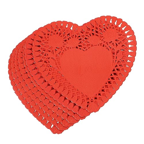 TOPBATHY Mini Herz Deckchen Aus Papier Hochzeit Party Dekoration Tischsets Tortenspitze Kuchenpapier Mat Für Feiern Geburtstag Valentinstag von TOPBATHY