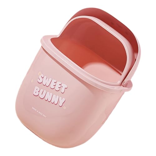TOPBATHY Mini Tischmülleimer mit Deckel Cartoon Häschen Design Kompakter Desktop Abfalleimer für Badezimmer und Schlafzimmer Geruchshemmend Vielseitig als Müll Aufbewahrungsbehälter von TOPBATHY