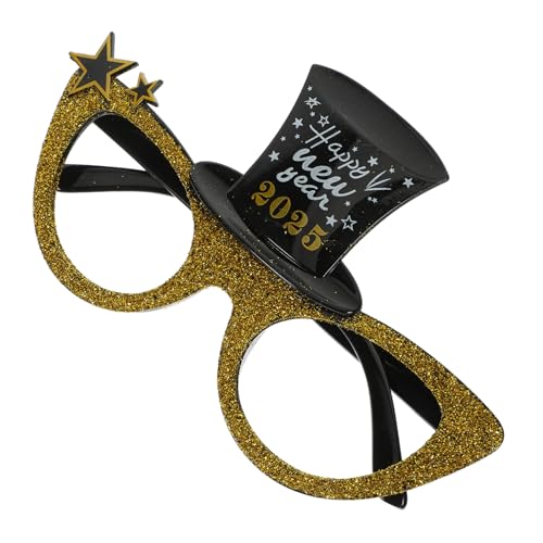 TOPBATHY Neujahrs Brille Katzenaugen Design Goldene Glitzerparty Requisiten für Feier Accessoires für Silvesterpartys und Festliche Fotos Leicht und Bequem TOPBATHY Neujahrs Brille Katzenaugen Design Goldene Glitzerparty Requisiten für Feier Accessoires für Silvesterpartys und Festliche Fotos Leicht und Bequem von TOPBATHY