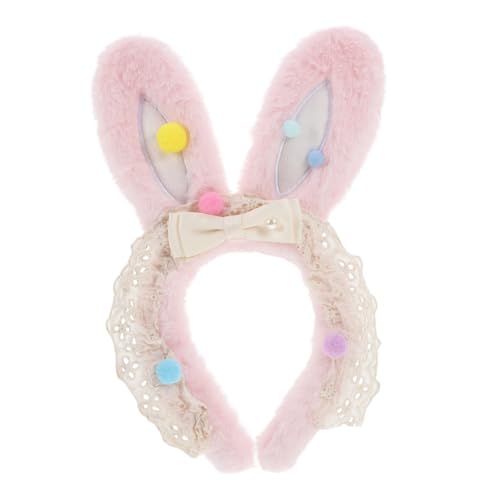 TOPBATHY Niedliches Hasenohren Haarband Plüsch Stirnband für Weiche Bunny Ohren Kostüm Zubehör für Partys und Verkleidung Mädchen Ostern Karneval von TOPBATHY