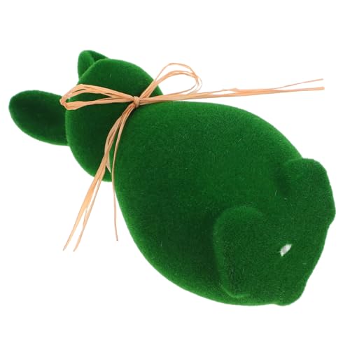 TOPBATHY Handgefertigter Beflockter Hase Für Osterdekoration Grüner Osterhase Hofschildfigur TOPBATHY Handgefertigter Beflockter Hase Für Osterdekoration Grüner Osterhase Hofschildfigur von TOPBATHY